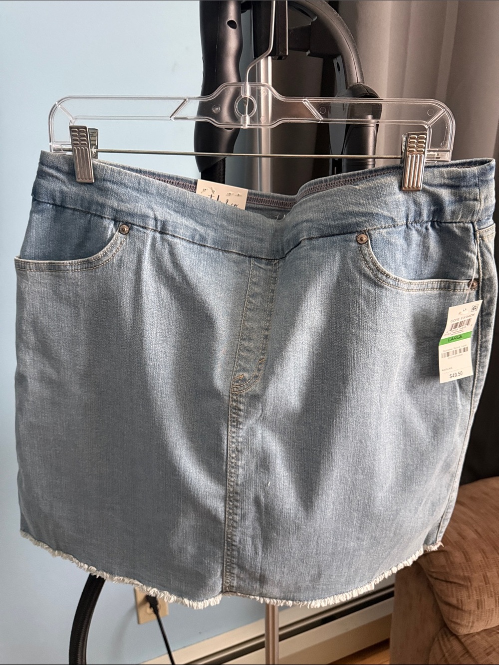Style & Co. Light Blue Denim Skort